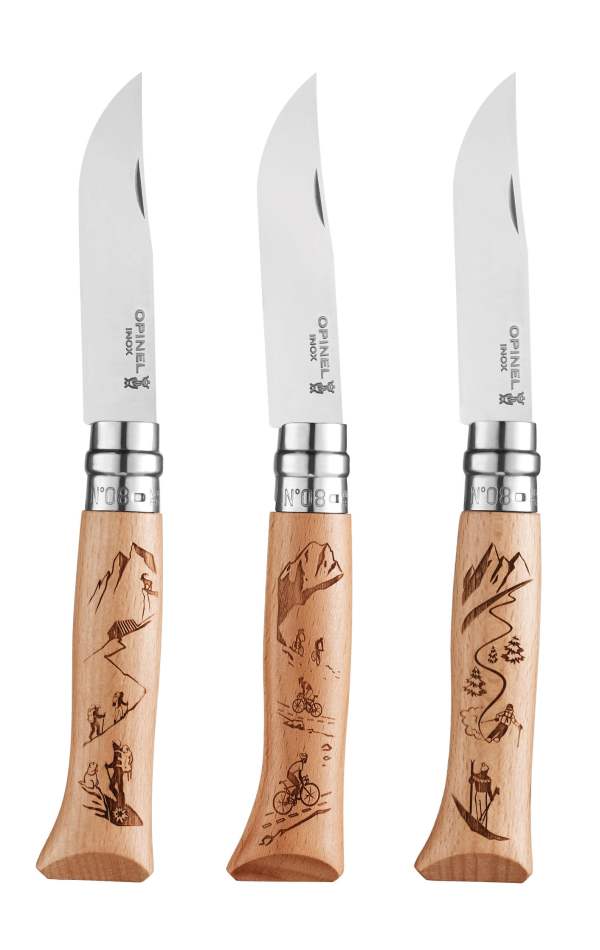 Colección navajas grabados alpinos OPINEL