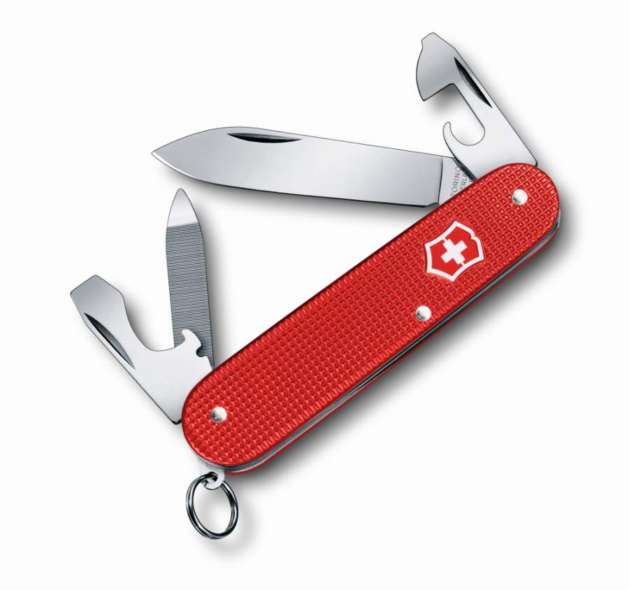 Navaja de bolsillo mediana Cadet Alox Limited Edition 2018 con cachas Alox de color rojo baya